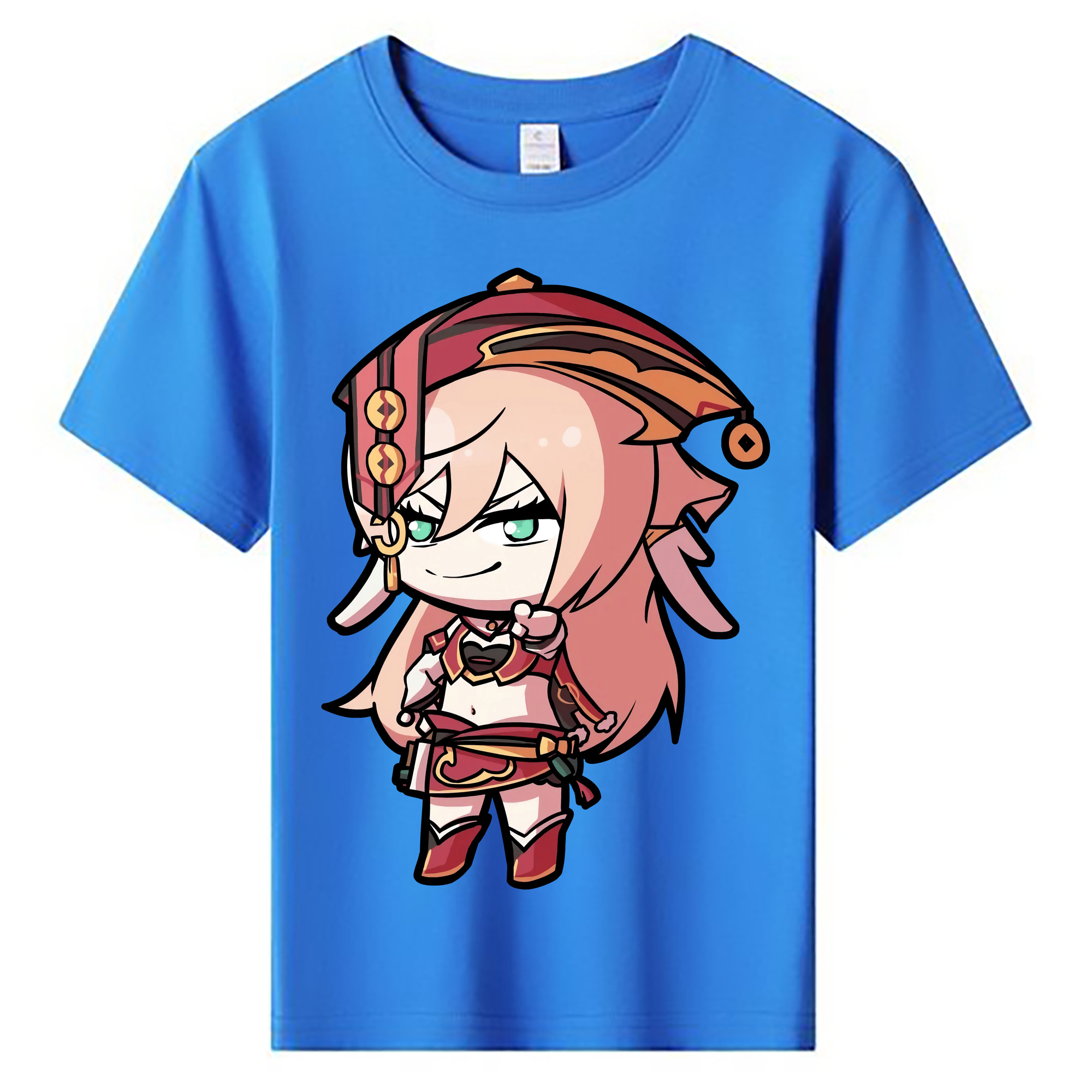 げんし神 ヤンフェイ genshin Yanfei 綿100％キッズTシャツ（フロントプリント）